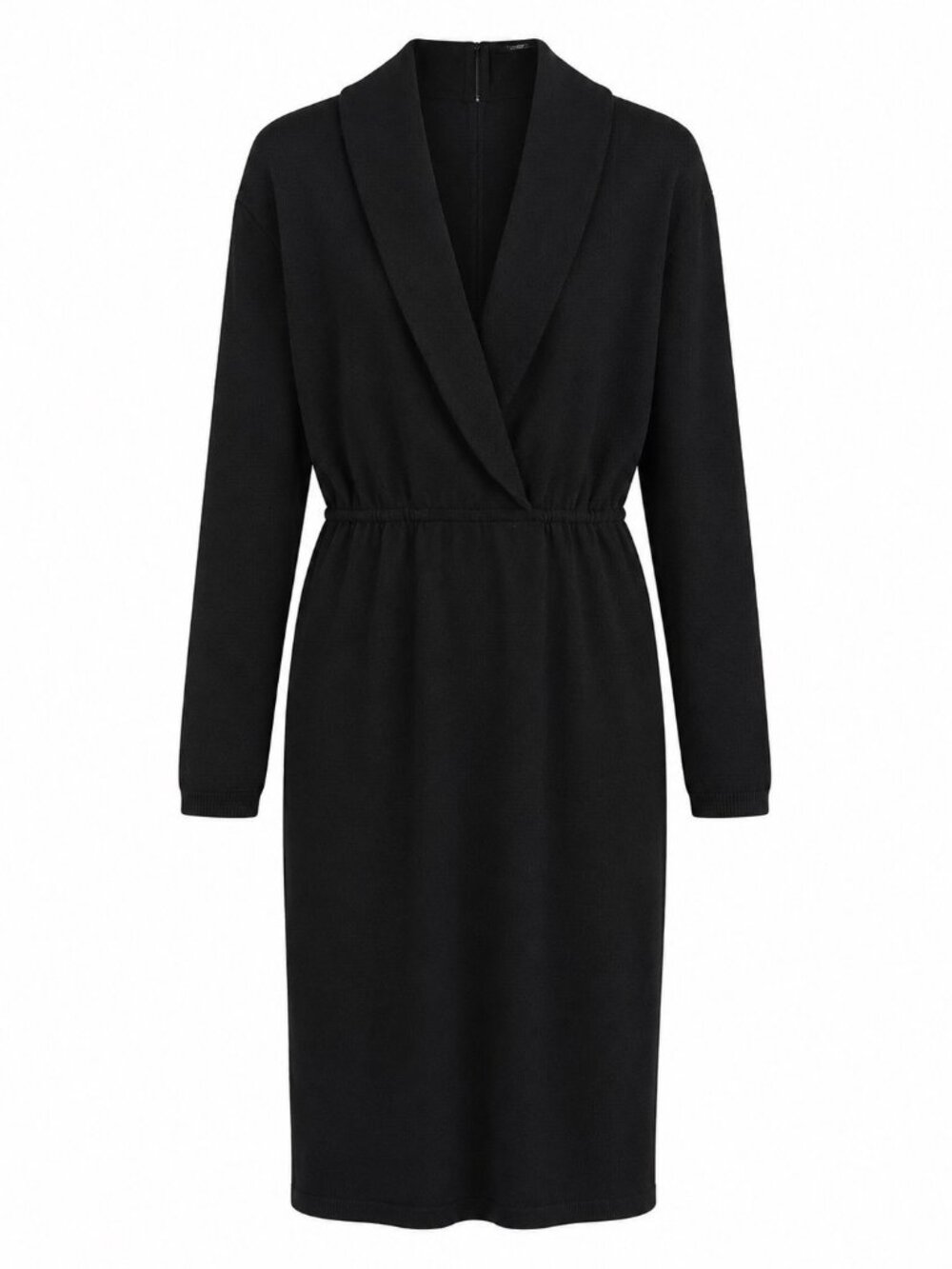 St. John For Neiman Marcus Black Knit Long Sleeve Midi Dress Size 6
